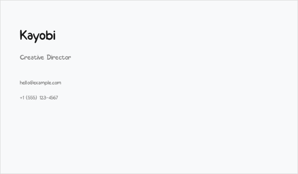 Kayobi Business Card