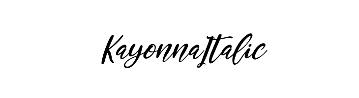 Kayonna Italic  Fuentes Gratis Descargar