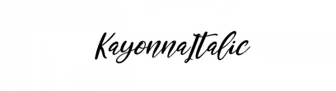 Kayonna Italic  フリーフォントのダウンロード