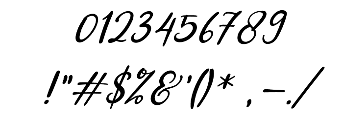 Kayonna Italic Font OTHER CHARS