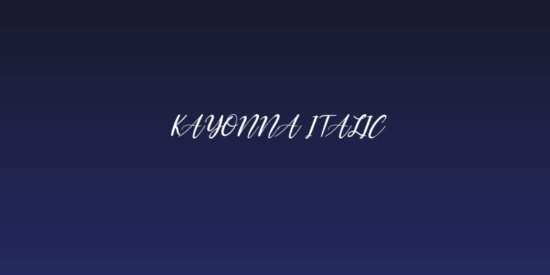 Kayonna Italic Social Header