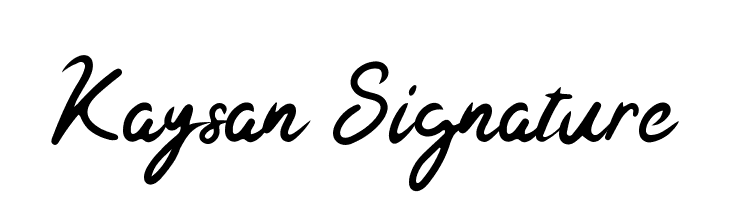 Kaysan Signature  フリーフォントのダウンロード