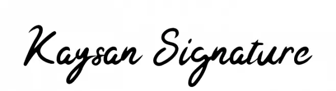 Kaysan Signature  नि: शुल्क फ़ॉन्ट्स डाउनलोड