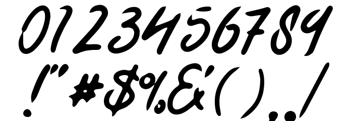 Kaysan Signature Font OTHER CHARS