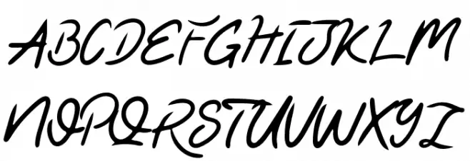 Kaysan Signature Caratteri MAIUSCOLE