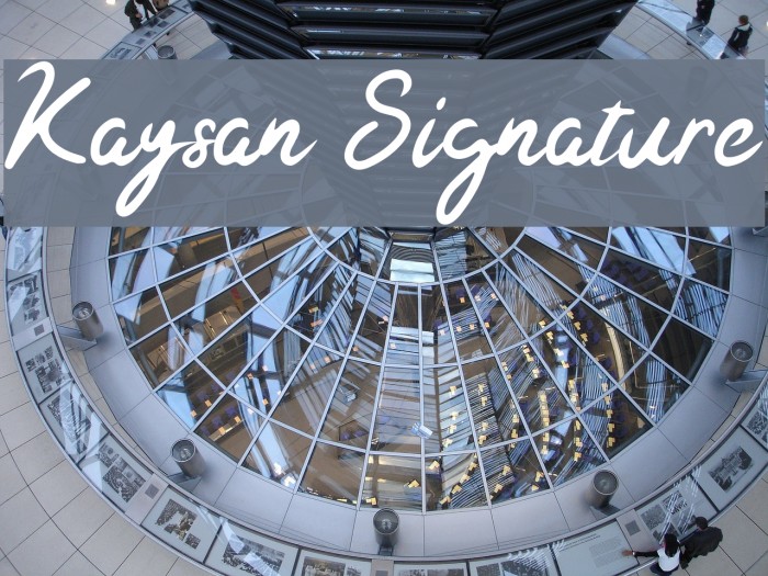 Kaysan Signature Font examples