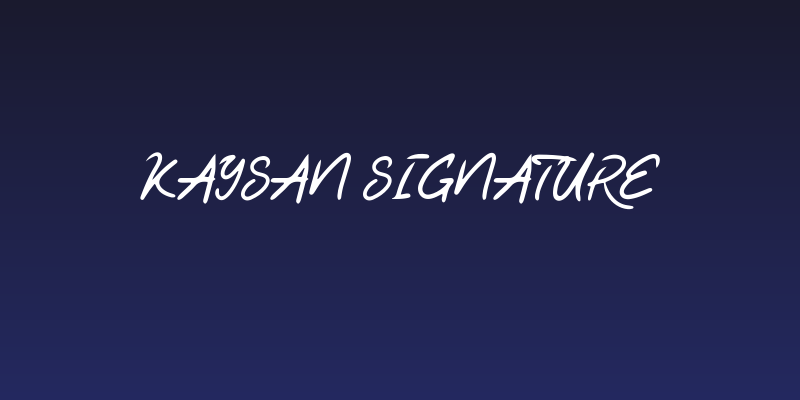 Kaysan Signature Social Header