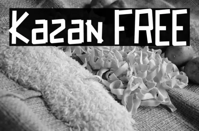 Kazan FREE Font examples