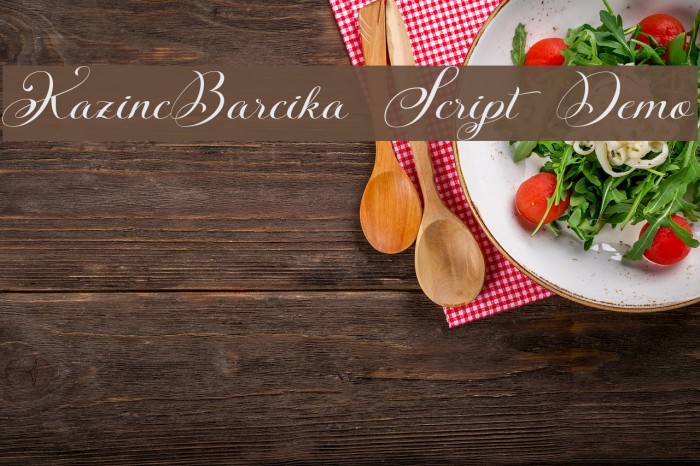 KazincBarcika Script Demo Font examples