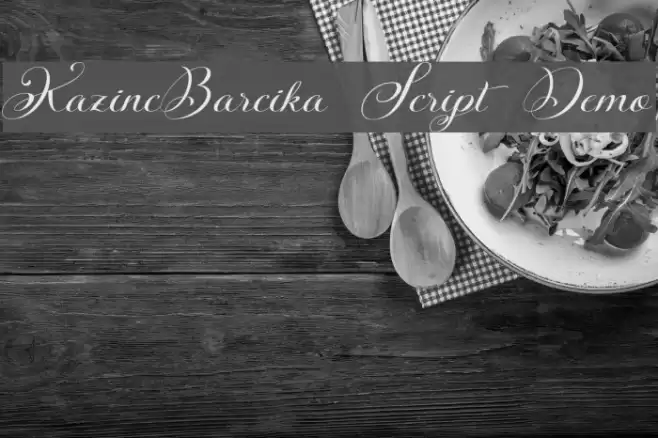 KazincBarcika Script Demo Font examples