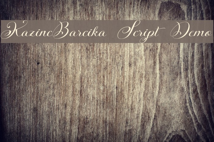 KazincBarcika Script Demo Font examples