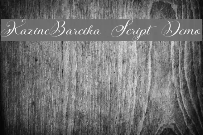 KazincBarcika Script Demo Font examples