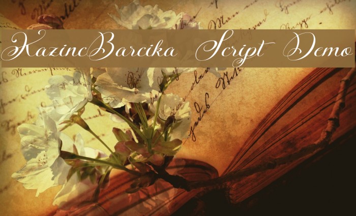 KazincBarcika Script Demo Font examples
