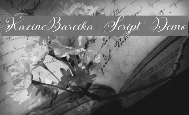 KazincBarcika Script Demo Font examples