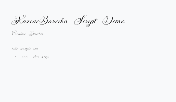 KazincBarcika Script Demo Business Card