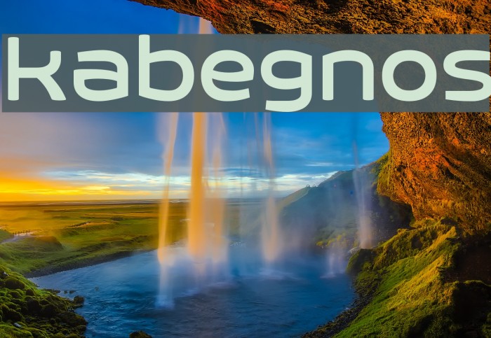 kabegnos Font examples