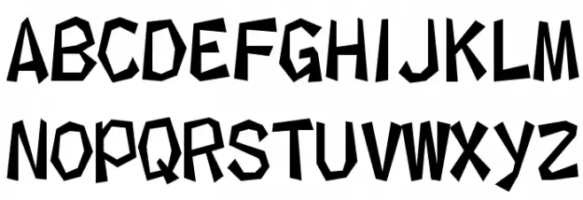 kakukaku1 Font Litere mari
