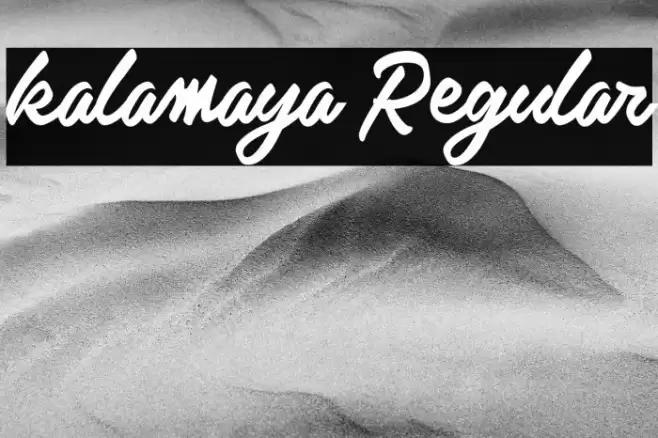 kalamaya Regular Font examples