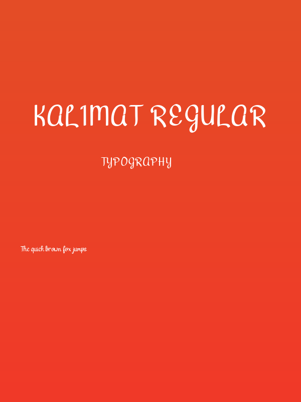 kalimat Regular Poster