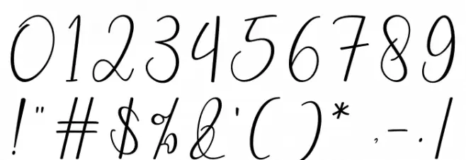 kallita Font OTHER CHARS