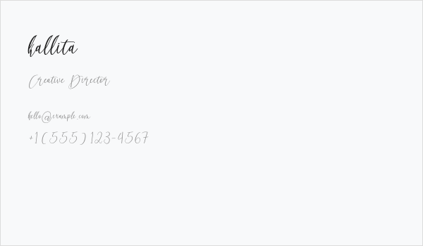 kallita Business Card