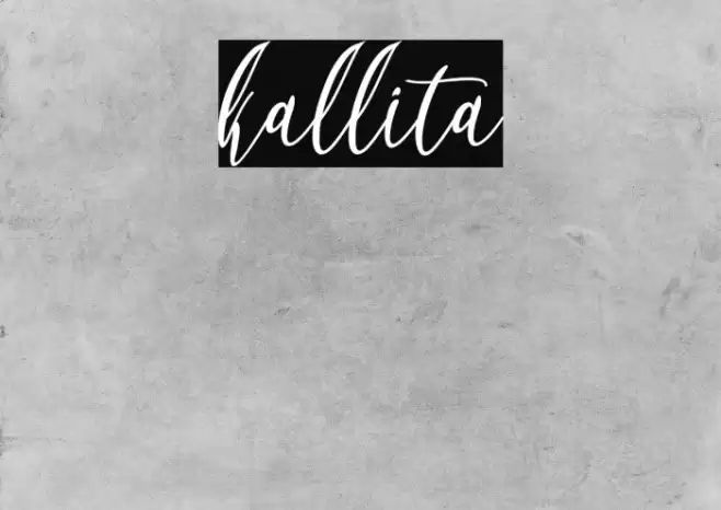 kallita Font examples