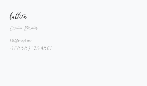 kallita Business Card