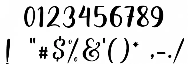 kallithea Regular Font OTHER CHARS