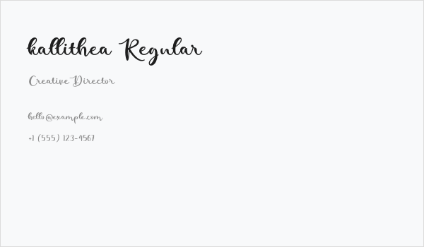 kallithea Regular Business Card