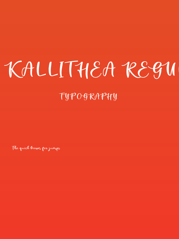 kallithea Regular Poster