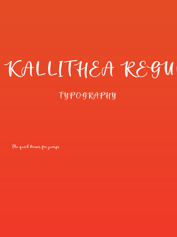 kallithea Regular Poster