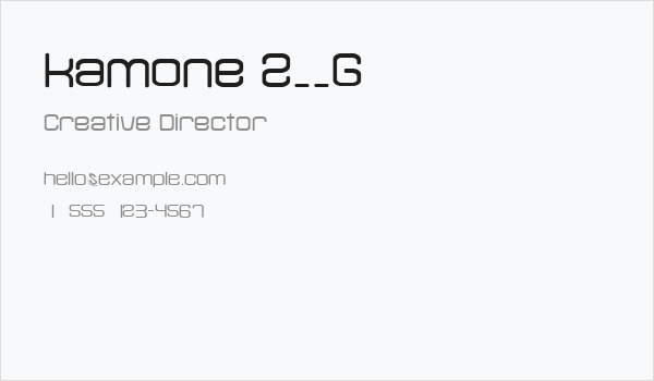 kamone 2__G Business Card