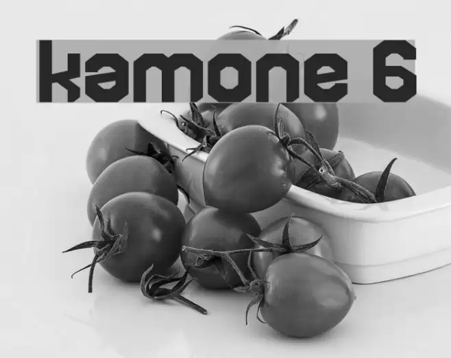 kamone 6 Font examples