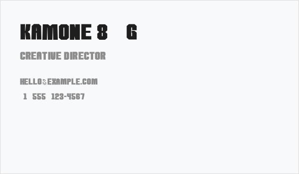 kamone 8__G Business Card