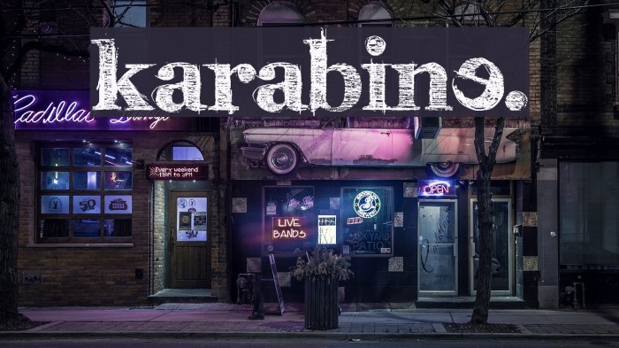 karabinE. Font examples