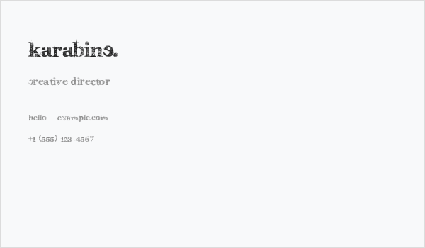 karabinE. Business Card