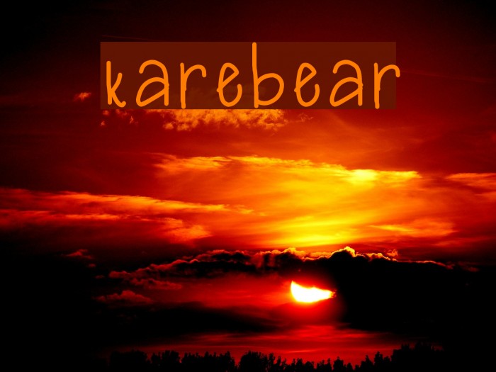 karebear Font examples