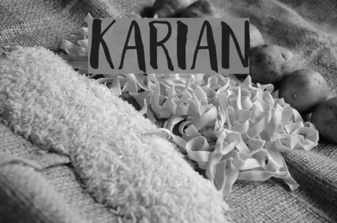 karian Font examples