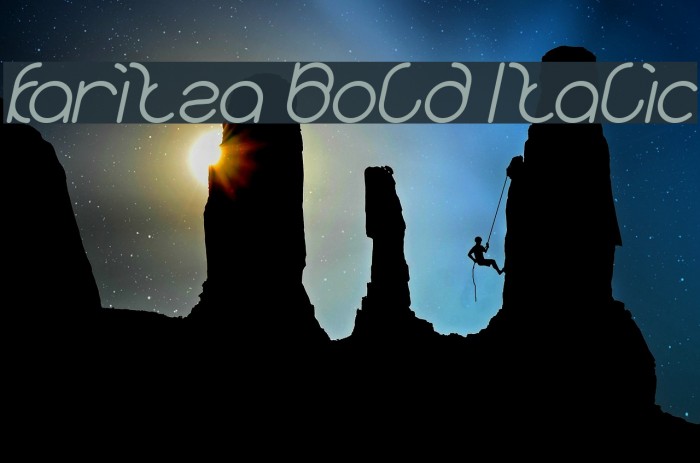 karitza Bold Italic Font examples