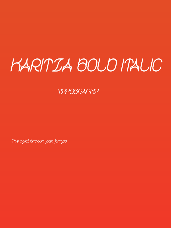 karitza Bold Italic Poster