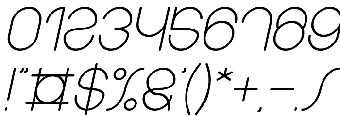 karitza Italic Font OTHER CHARS