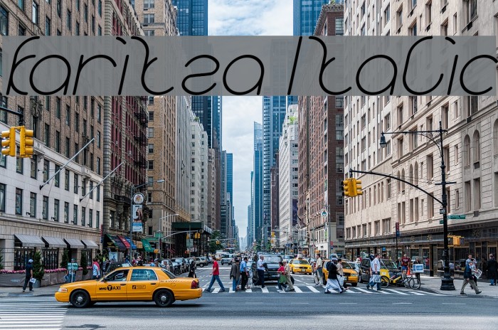 karitza Italic Font examples