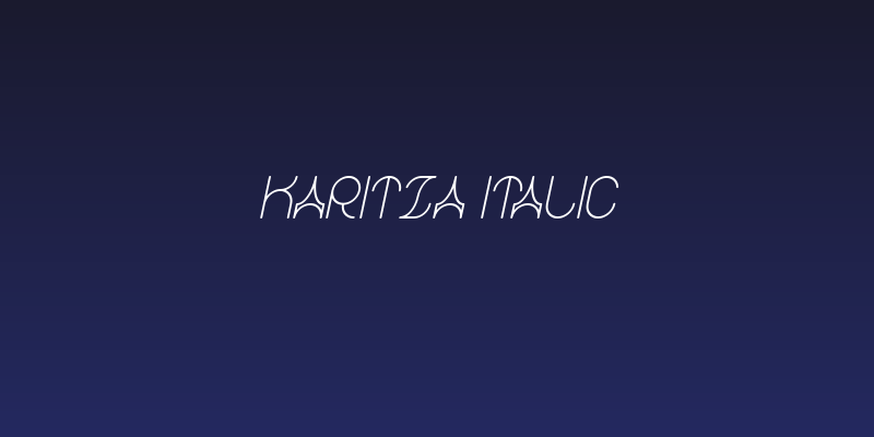 karitza Italic Social Header