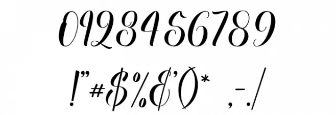 karoline Regular Font OTHER CHARS