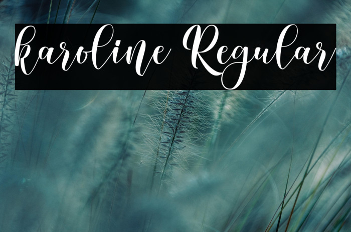 karoline Regular Example 2