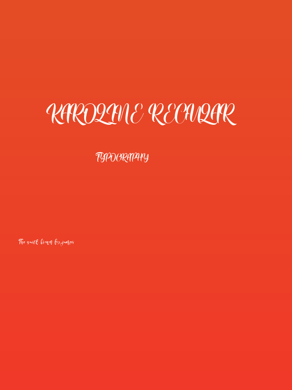 karoline Regular Poster