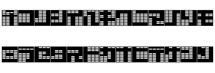 katakana,block Font LOWERCASE