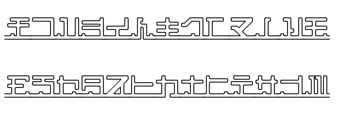 katakana,pipe Font LOWERCASE