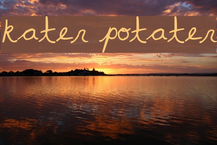 kater potater Font examples