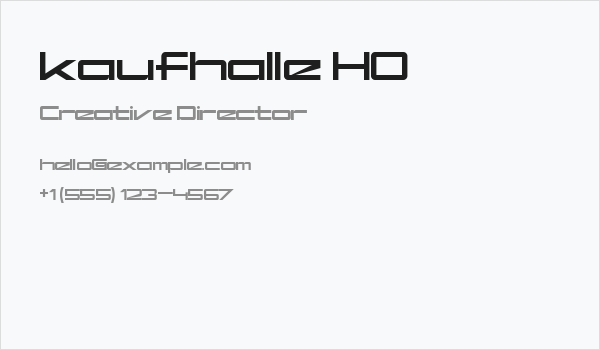 kaufhalle HO Business Card